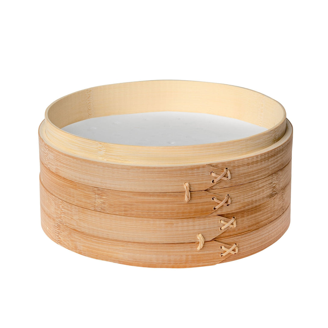 Handmade Bamboo Steamer 10 inch - Kitchen Steamer Basket for Cooking - Dumpling Steamer Basket - Wooden Steamer Basket-5